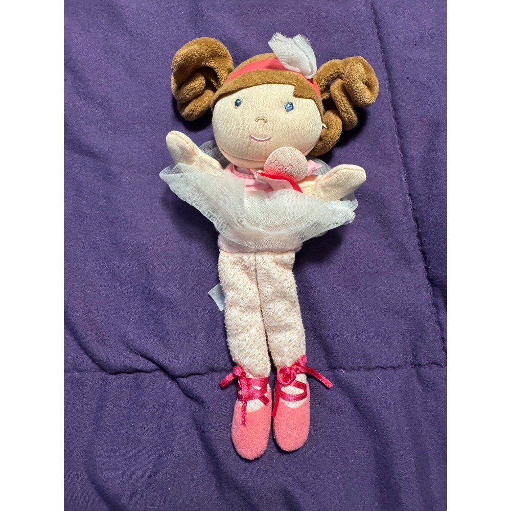 Kaloo Les Amis de Kaloo Ballerina Plush Doll Pink Tutu Brunette Soft Toy